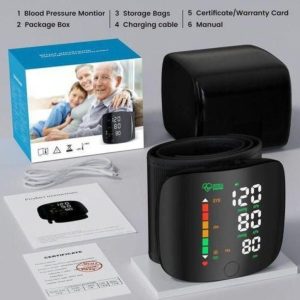 Digital Wrist Blood Pressure Monitor – Accurate Electronic BP Monitor for Home Use