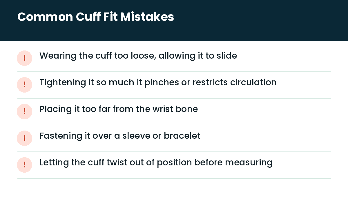 Common cuff fit mistakes