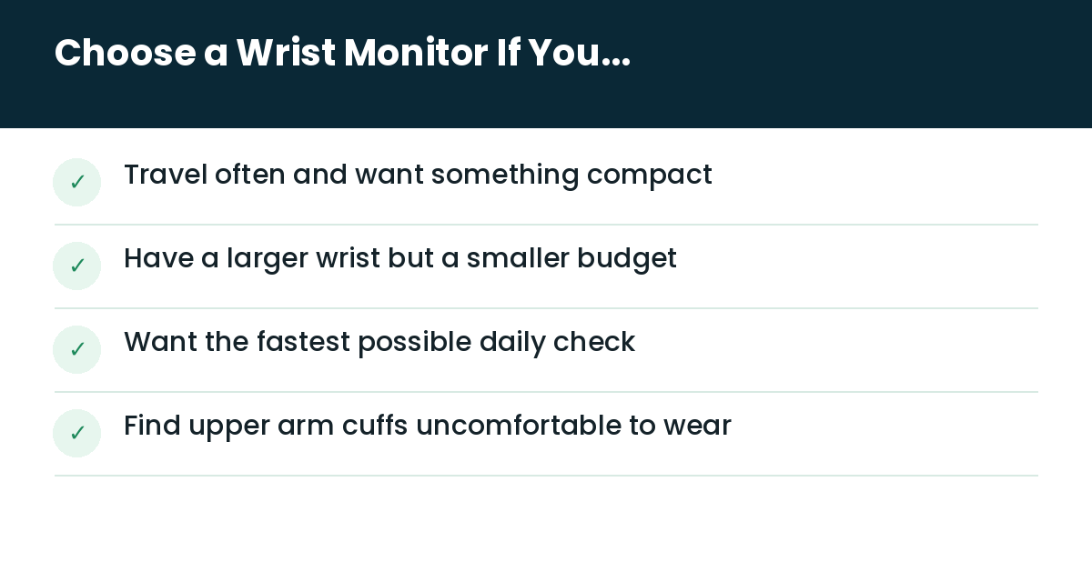 Choose a wrist monitor if you