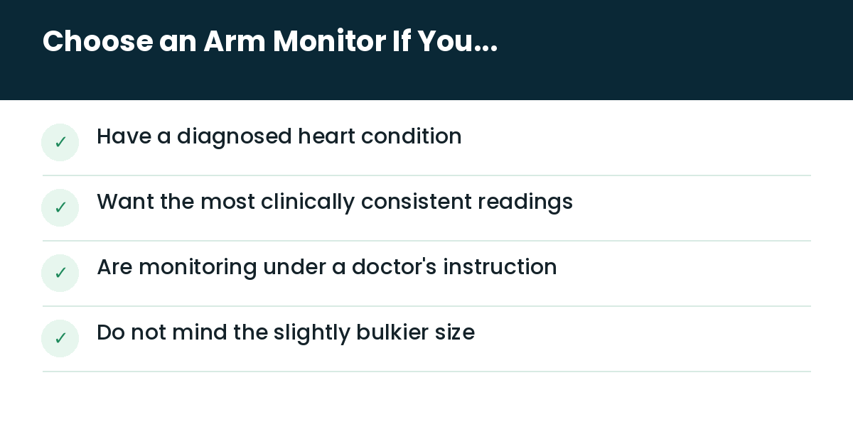 Choose an arm monitor if you